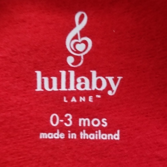 New Lullaby Lane "Too Elfing Cute" Red Hooded Fleece Playsuit Sz. 0-3M - Picture 8 of 10
